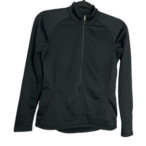 Mec 1/2 Zip Black Fleece Lined Warm Pullover Base Layer, size S